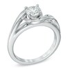 Thumbnail Image 2 of 3/4 CT. Certified Diamond Solitaire Bypass Engagement Ring in 14K White Gold (J/I1)