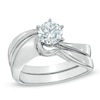 Thumbnail Image 1 of 3/4 CT. Certified Diamond Solitaire Bridal Set in 14K White Gold (J/I1)