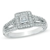 Thumbnail Image 0 of 1/2 CT. T.W. Princess-Cut Diamond Vintage-Style Engagement Ring in 10K White Gold