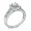 Thumbnail Image 1 of 1/2 CT. T.W. Princess-Cut Diamond Vintage-Style Engagement Ring in 10K White Gold