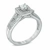 Thumbnail Image 2 of 1/2 CT. T.W. Princess-Cut Diamond Vintage-Style Engagement Ring in 10K White Gold