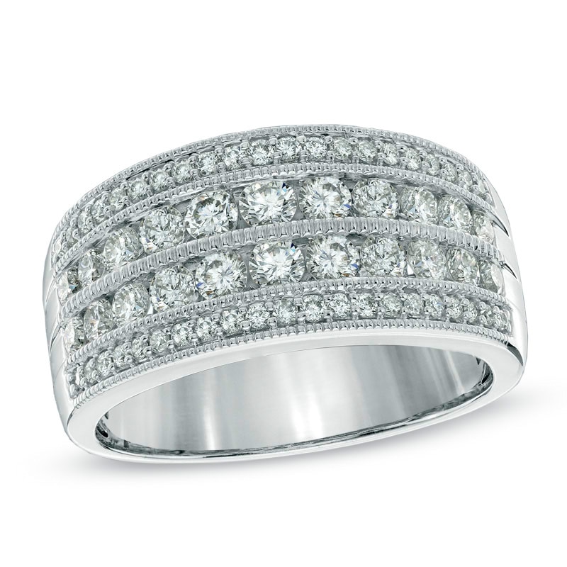 Main Image 1 of 1 CT. T.W. Diamond Vintage-Style Anniversary Band in 14K White Gold