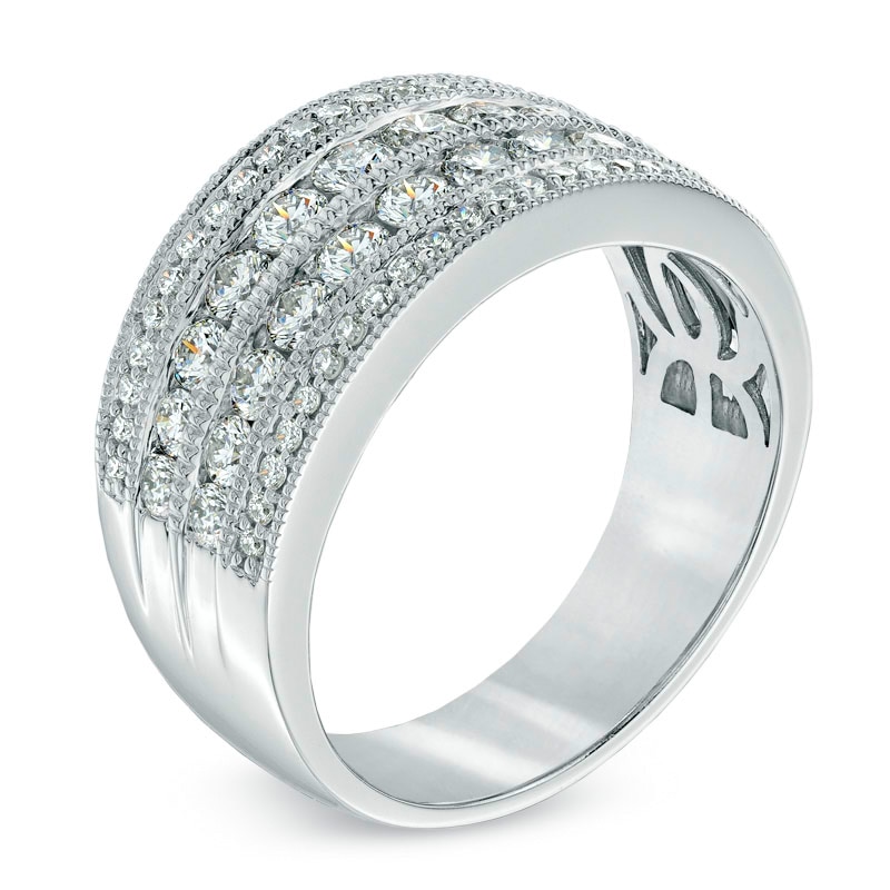 Main Image 2 of 1 CT. T.W. Diamond Vintage-Style Anniversary Band in 14K White Gold