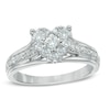 Thumbnail Image 1 of 3/4 CT. T.W. Diamond Heart Cluster Ring in 10K White Gold