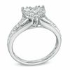 Thumbnail Image 2 of 3/4 CT. T.W. Diamond Heart Cluster Ring in 10K White Gold