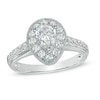 Thumbnail Image 1 of 1-1/4 CT. T.W. Pear-Shaped Diamond Vintage-Style Engagement Ring in 14K White Gold