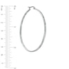 Thumbnail Image 1 of 40mm Diamond-Cut Hoop Earrings in Stainless Steel