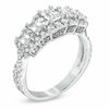 Thumbnail Image 2 of 1-3/4 CT. T.W. Certified Emerald-Cut Diamond Five Stone Twist Ring in 14K White Gold (I/I1)