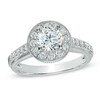 Thumbnail Image 1 of 1-1/4 CT. T.W. Diamond Vintage-Style Engagement Ring in 14K White Gold
