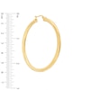 Thumbnail Image 2 of 50mm Tube Hoop Earrings in Yellow IP Stainless Steel