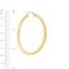 Thumbnail Image 1 of 50mm Tube Hoop Earrings in Yellow IP Stainless Steel