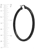 Thumbnail Image 2 of 50mm Tube Hoop Earrings in Black IP Stainless Steel