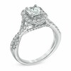 Thumbnail Image 2 of 1-3/4 CT. T.W. Certified Radiant-Cut Diamond Frame Engagement Ring in 14K White Gold (I/I1)
