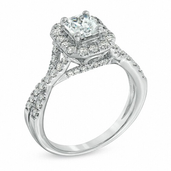 1-3/4 CT. T.w. Certified Radiant-Cut Diamond Frame Engagement Ring in 14K White Gold (I/I1)