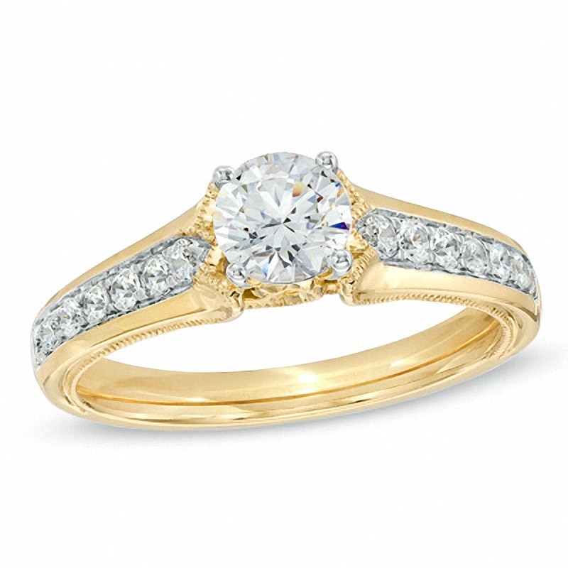 Main Image 1 of 1 CT. T.W. Diamond Vintage-Style Engagement Ring in 14K Gold