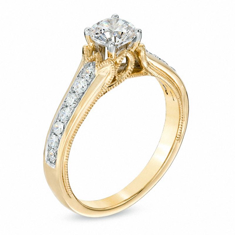 Main Image 2 of 1 CT. T.W. Diamond Vintage-Style Engagement Ring in 14K Gold