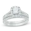 Thumbnail Image 0 of 1-1/2 CT. T.W. Certified Radiant-Cut Diamond Bridal Set in 14K White Gold (I/I1)
