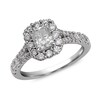 Thumbnail Image 1 of 1-1/2 CT. T.W. Certified Radiant-Cut Diamond Bridal Set in 14K White Gold (I/I1)