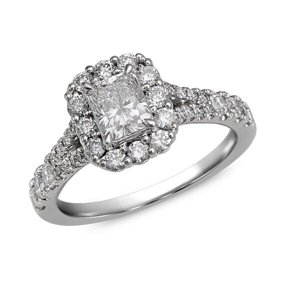 1-1/2 CT. T.w. Certified Radiant-Cut Diamond Bridal Set in 14K White Gold (I/I1)