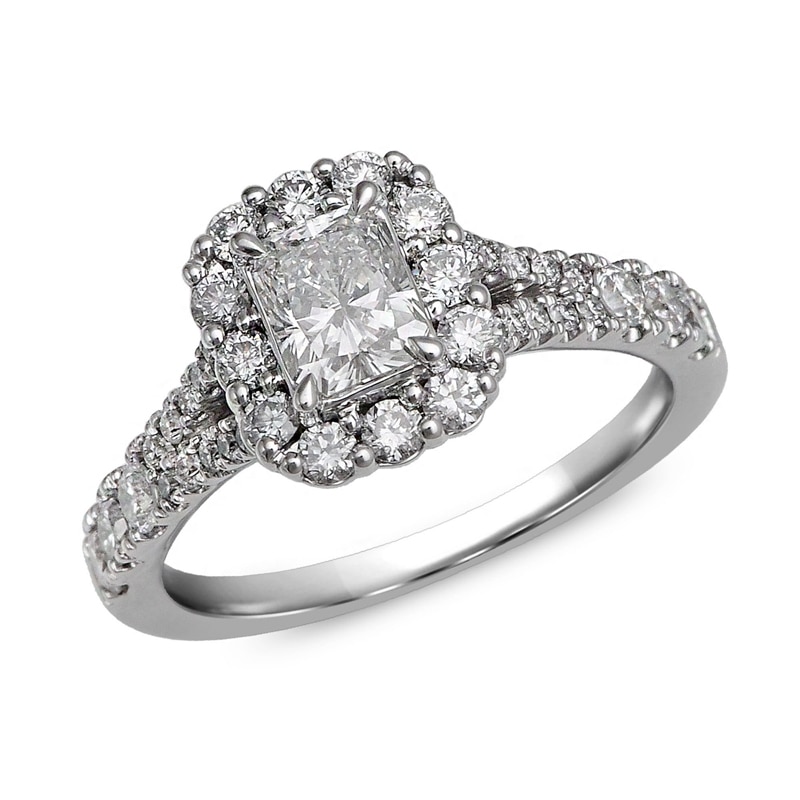 1-1/2 CT. T.W. Certified Radiant-Cut Diamond Bridal Set in 14K White Gold (I/I1)
