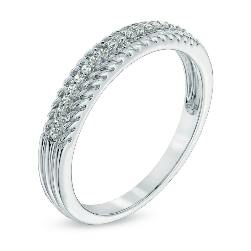 Main Image 2 of 1/10 CT. T.W. Diamond Anniversary Band in 10K White Gold