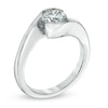 Thumbnail Image 2 of 5/8 CT. Certified Diamond Solitaire Half Bezel Engagement Ring in 14K White Gold (J/I1)
