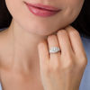 Thumbnail Image 3 of 1 CT. T.W. Diamond Double Frame Three Stone Ring in 10K White Gold