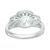 Thumbnail Image 3 of 1 CT. T.W. Diamond Double Frame Three Stone Ring in 10K White Gold