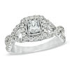Thumbnail Image 1 of Celebration Lux® 1 CT. T.W. Princess-Cut Certified Diamond Engagement Ring in 14K White Gold (I/SI2)