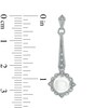 Thumbnail Image 2 of 6.5-7.0mm Freshwater Cultured Pearl, Lab-Created White Sapphire and Diamond Accent Earrings in 10K White Gold