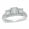 Thumbnail Image 1 of 5/8 CT. T.W. Baguette Diamond Square Frame Three Stone Ring in 14K White Gold