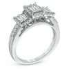Thumbnail Image 2 of 5/8 CT. T.W. Baguette Diamond Square Frame Three Stone Ring in 14K White Gold