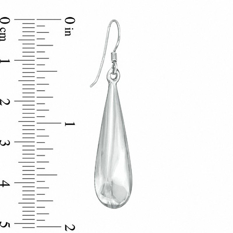 Main Image 2 of Sterling Silver Elongated Teardrop Earrings