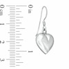 Thumbnail Image 2 of Sterling Silver Puffed Heart Drop Earrings