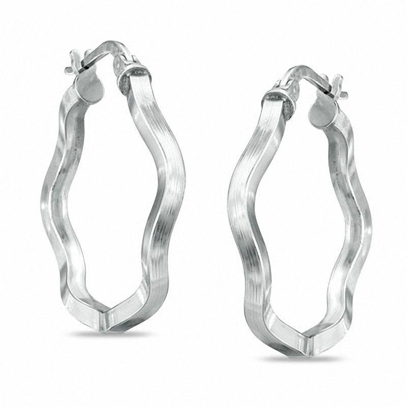 Zales silver hoop earrings discount