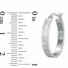 Thumbnail Image 1 of 1.5 x 20.5mm Sterling Silver Flat Oval Hoop Earrings