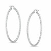 Thumbnail Image 0 of 2.0 x 43.0mm Sterling Silver Diamond-Cut Hoop Earrings