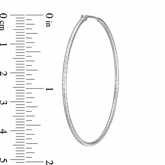 45mm Sterling Silver Thin Hoop Earrings