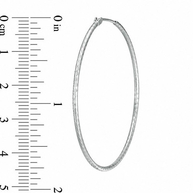 45mm Sterling Silver Thin Hoop Earrings