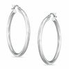 Thumbnail Image 1 of 35mm Sterling Silver Polished Plain Hoop Earrings