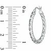 Thumbnail Image 1 of 25.4mm Honeycomb Hoop Earrings in Sterling Silver