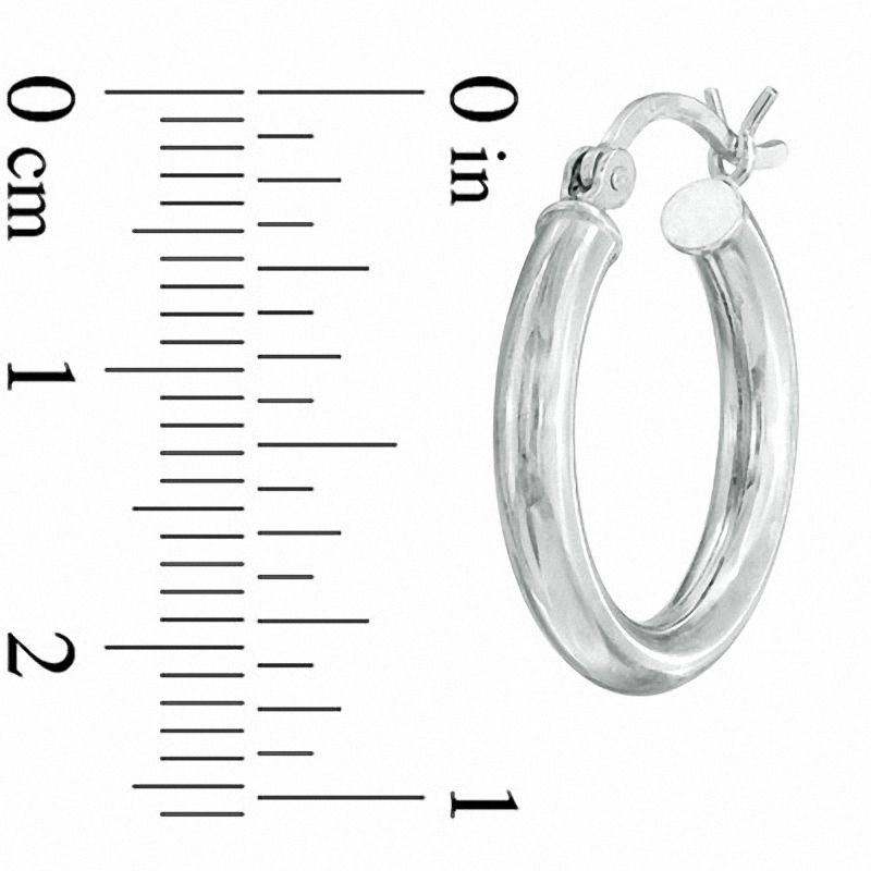 Zales Polished Plain Hoop Earrings