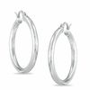Thumbnail Image 1 of 25mm Sterling Silver Plain Tube Hoop Earrings