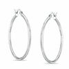 Thumbnail Image 0 of 30.0mm Plain Tube Hoop Earrings in Sterling Silver