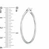 Thumbnail Image 1 of 30.0mm Plain Tube Hoop Earrings in Sterling Silver