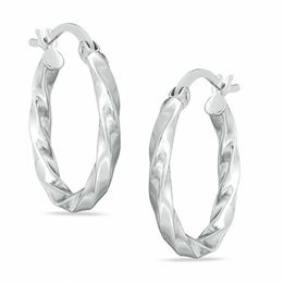 20.6mm Sterling Silver Twisted Hoop Earrings