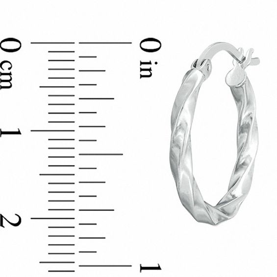 20.6mm Sterling Silver Twisted Hoop Earrings