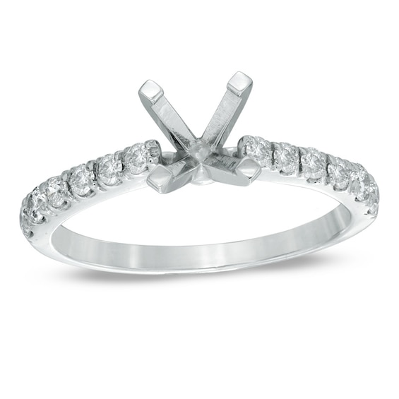 1/4 CT. T.w. Diamond Semi-Mount in 14K White Gold