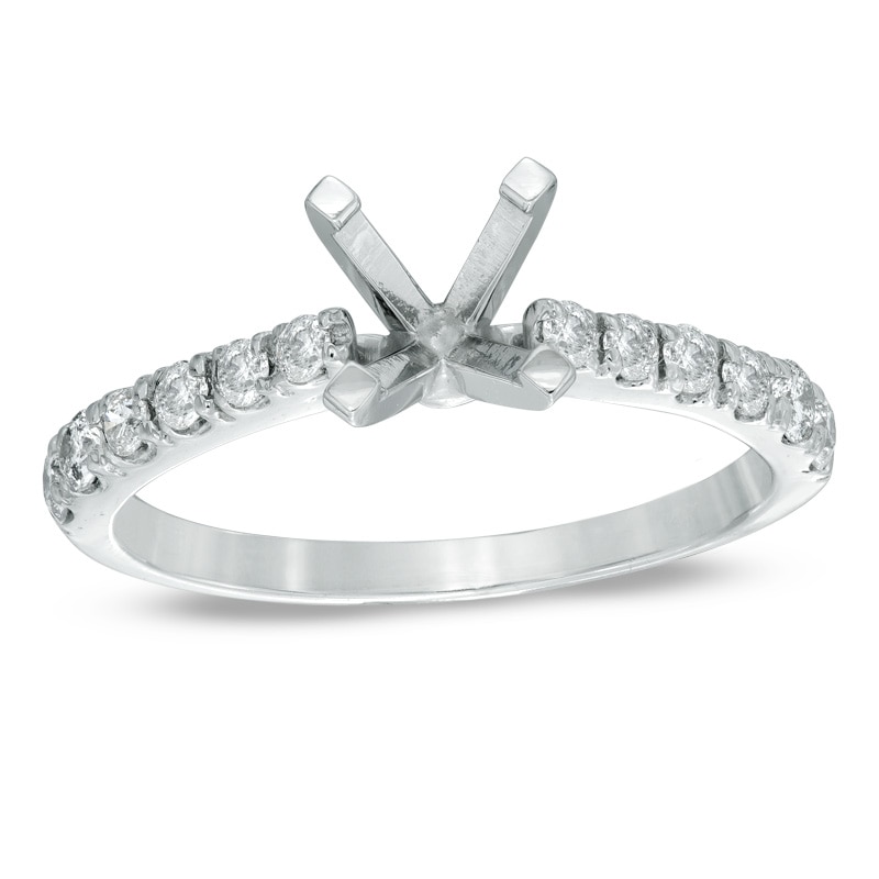 1/4 CT. T.W. Diamond Semi-Mount in 14K White Gold