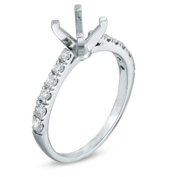 1/4 CT. T.w. Diamond Semi-Mount in 14K White Gold